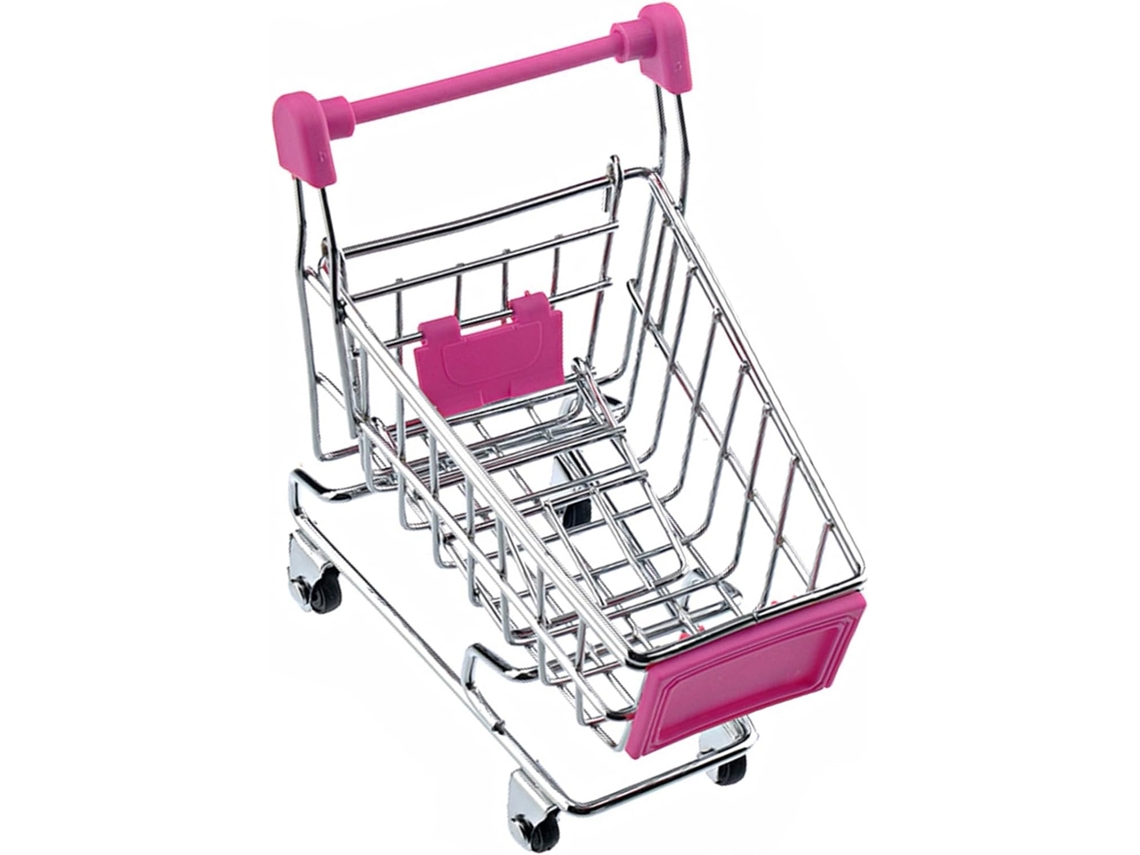 Vicasky Conjunto De 2-cestos Organizadores Mesa, Em Formato De Carrinho Compras Miniatura, Metal E Plástico Resistentes