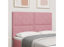 Vidaxl Cabeceira Led Rosa 144 Cm Veludo