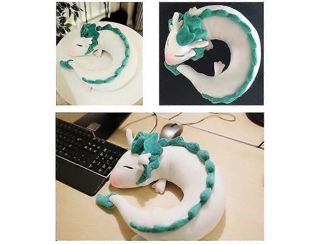 Ghibli Miyazaki Hayao A Viagem De Chihiro Haku Boneca Em Formato De U Boneca De Pelúcia Almofada De Pescoço Slowmoose