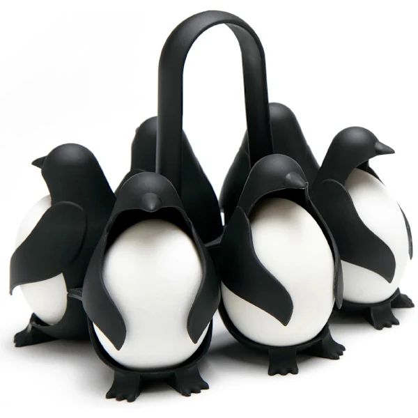 Suporte Para Ovos 3 Em 1 Para Cozinhar, Armazenar E Servir, Em Formato De Pinguim, Ideal Para Ovos Cozidos(moles Duros), Eggies