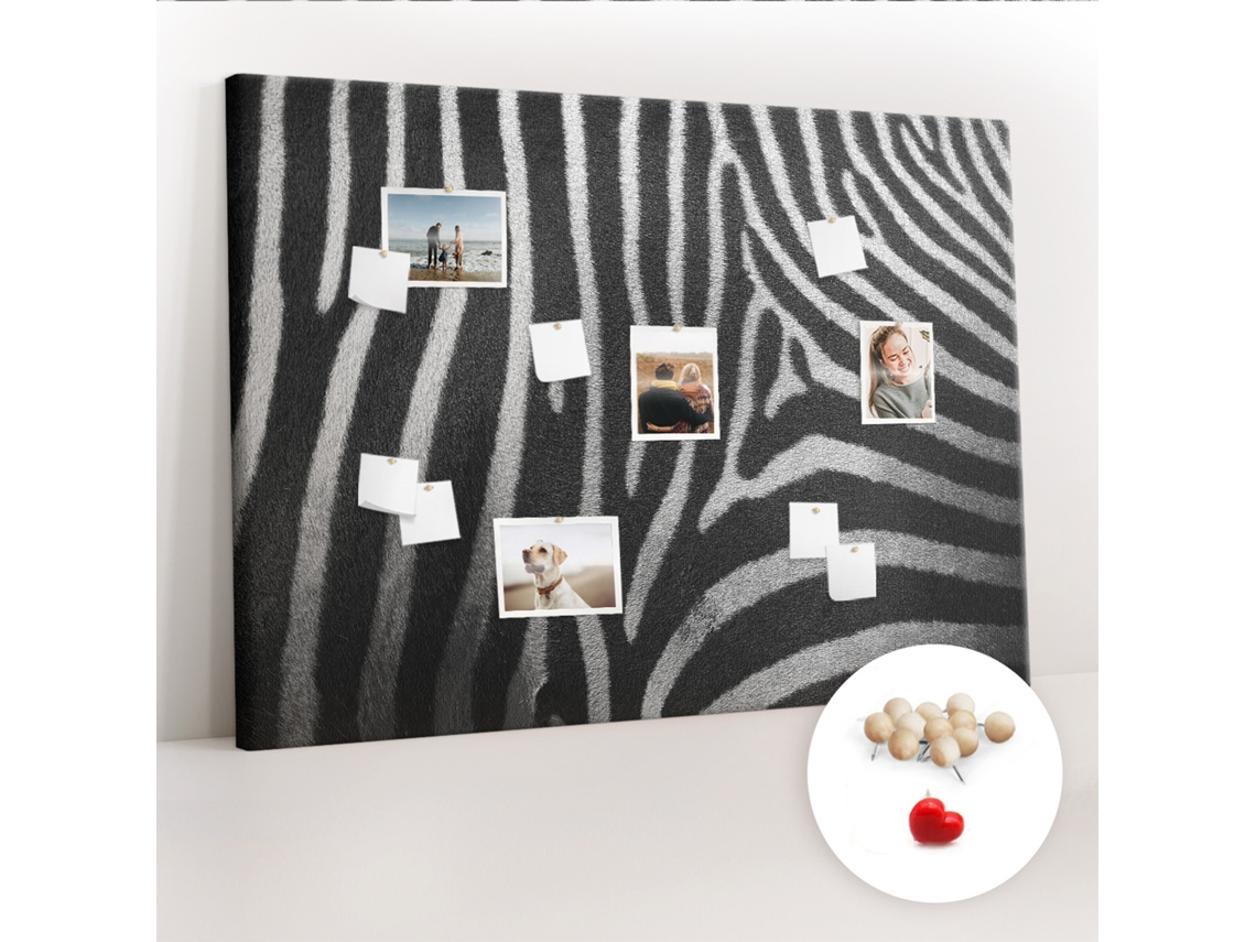 Painel De Cortiça Para Parede Padrão De Zebra Para O Corredor Espelharte (140x100 Cm)