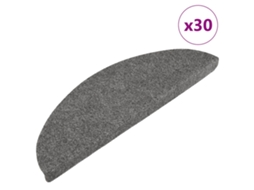 Tapetes De Escada Adesivos 30 Pcs 56x17x3 Cm Cinzento
