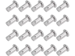 Pino de Travamento com Furo Único, Cabeça Plana 6mm X 12mm , Aço Inoxidável 304, 20 Unid CHABERLU