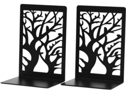 Conjunto de 2 Pares de Suportes Metálicos para Livros, para Prateleiras, com Função Decorativa. SFUSHOS