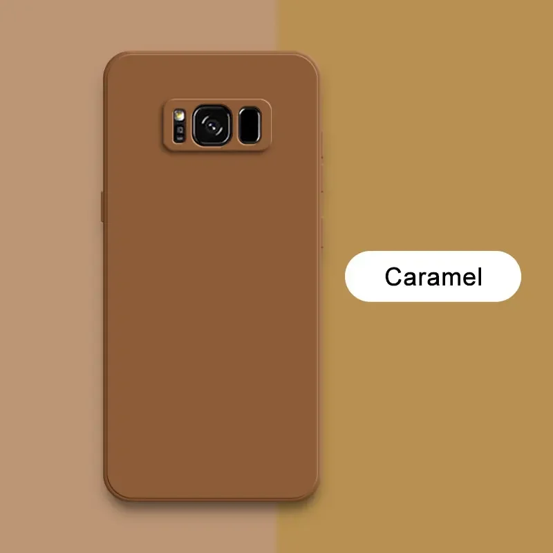 Capa De Silicone Líquido Para Celular Samsung Note 9 (caramelo), Com Parte Traseira Macia E Resistente A Impactos.