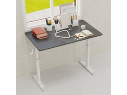 Mesa de estudo regulável W3301 100x60x90cm design compacto madeira natural | ROLIPO