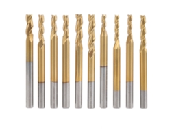 10pcs Fresa De End Mill 3 Flutes De Aço Tungstênio Tiplated Para Cnc Maching Ferramenta Fresadora