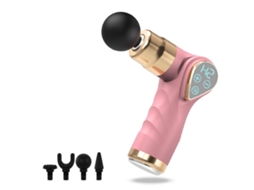 (rosa) Mini Pistola De Massagem Fascial, Massageador Muscular Com Tela Lcd Pequena