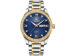 Lurelia Relógio Masculino, Movimento De Quartzo, Data/calendário, Luminoso, Aço Inoxidável, Resistente À Água 30m, Azul