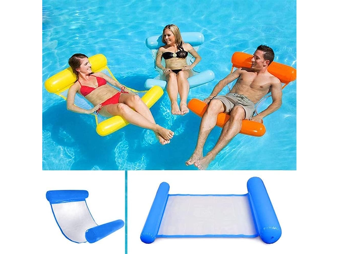 Rede Flutuante Multifuncional Para Água, 4 Em 1, Inflável, Para Piscina, Cadeira Relaxante, Multifuncional, Dobrável, Portátil E Ultraleve (azul Safir