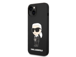 Capa para iPhone 14 Plus KARL LAGERFELD Silicone Rígida Preto