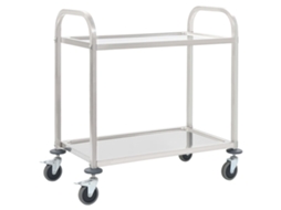Serving Cart, Serving Carts Vidaxl Prateado Metal (95 X 45 X 83.5 Cm (2 Camadas))