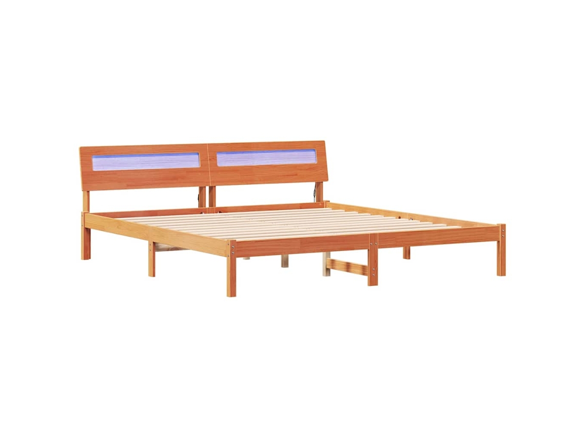 Estrutura da Cama com Cabeceira Castanho 200 X 200 Cm MAISON EXCLUSIVE