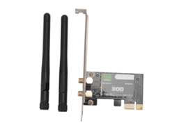 Adaptador Wifi Pcie Sem Fio 300mbps Cartão De Rede 2,4ghz Com 2 Antenas Para Wins 7-11