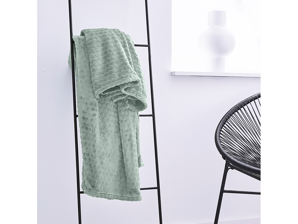 Toque de Seda Xadrez M/Luxury Topo 150X200Cm Turquesa MEVAK LIVING