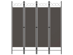 Vidaxl Divisória De Quarto Com 4 Painéis 160x180 Cm Antracite