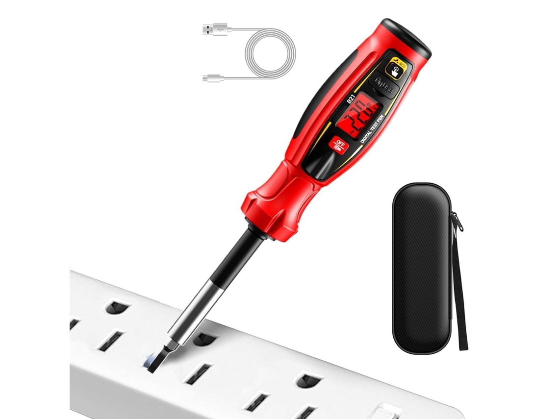 Testador Elétrico De Iluminação - Alarme Sonoro Sem Contato, Detector De Chave De Fenda