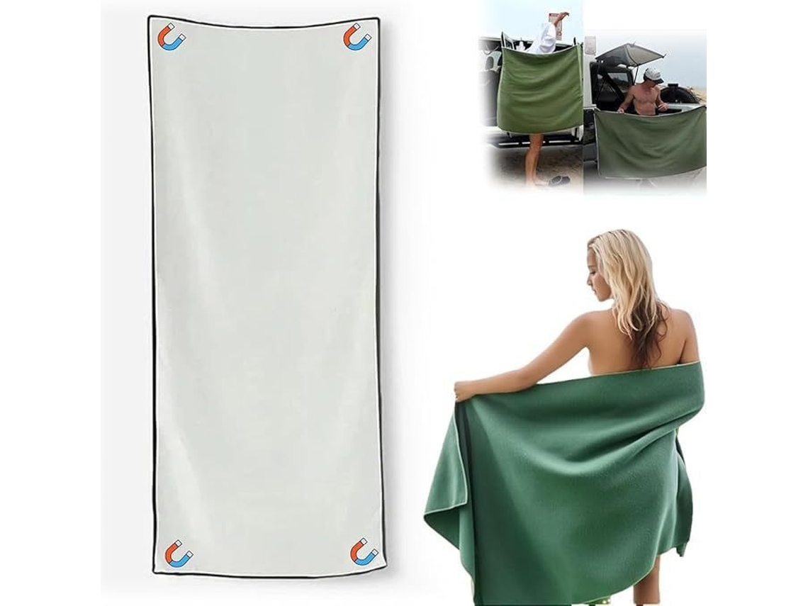 Toalha De Praia Com Fixação Magnética Para Atividades Externas. 76×190cmbrancoczhhmart