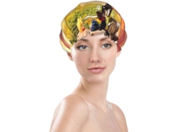 Touca De Banho Feminina, Reutilizável, Impermeável, Dupla Camada, Com Elástico, Ideal Para Cabelos Longos E Taças De