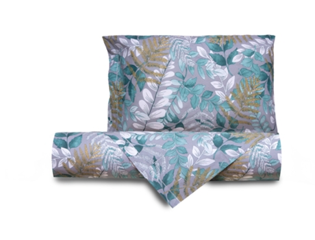 Conjunto de Edredão SMARTDECOHOME de 2 Peças 100% Algodão Cama de 90cm Foliage