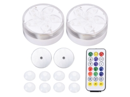 2026 luz Led para Piscina Ip68 Impermeable com 10 Cores Rgb Submarina e Controle Remoto de 21 Teclas