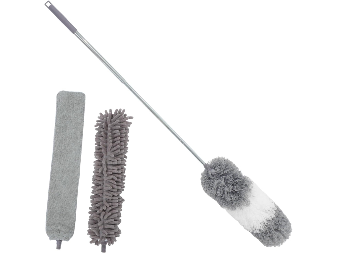 Panos De Limpeza Laváveis Com Cabeças Flexíveis E Cabo Extensível Removível, Feitos De Microfibra E Plástico, Para