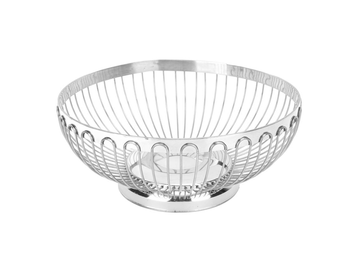 Cesta de Frutas de Aço Inoxidável com Drenagem Grande Capacidade Decorativa para Sala de Estar | S/MARCA