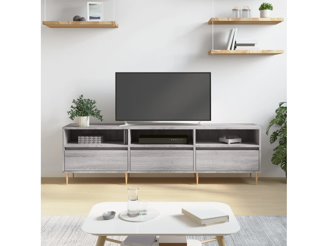 Vidaxl Móvel De Tv 150x30x44,5 Cm Derivados De Madeira Cinzento Sonoma
