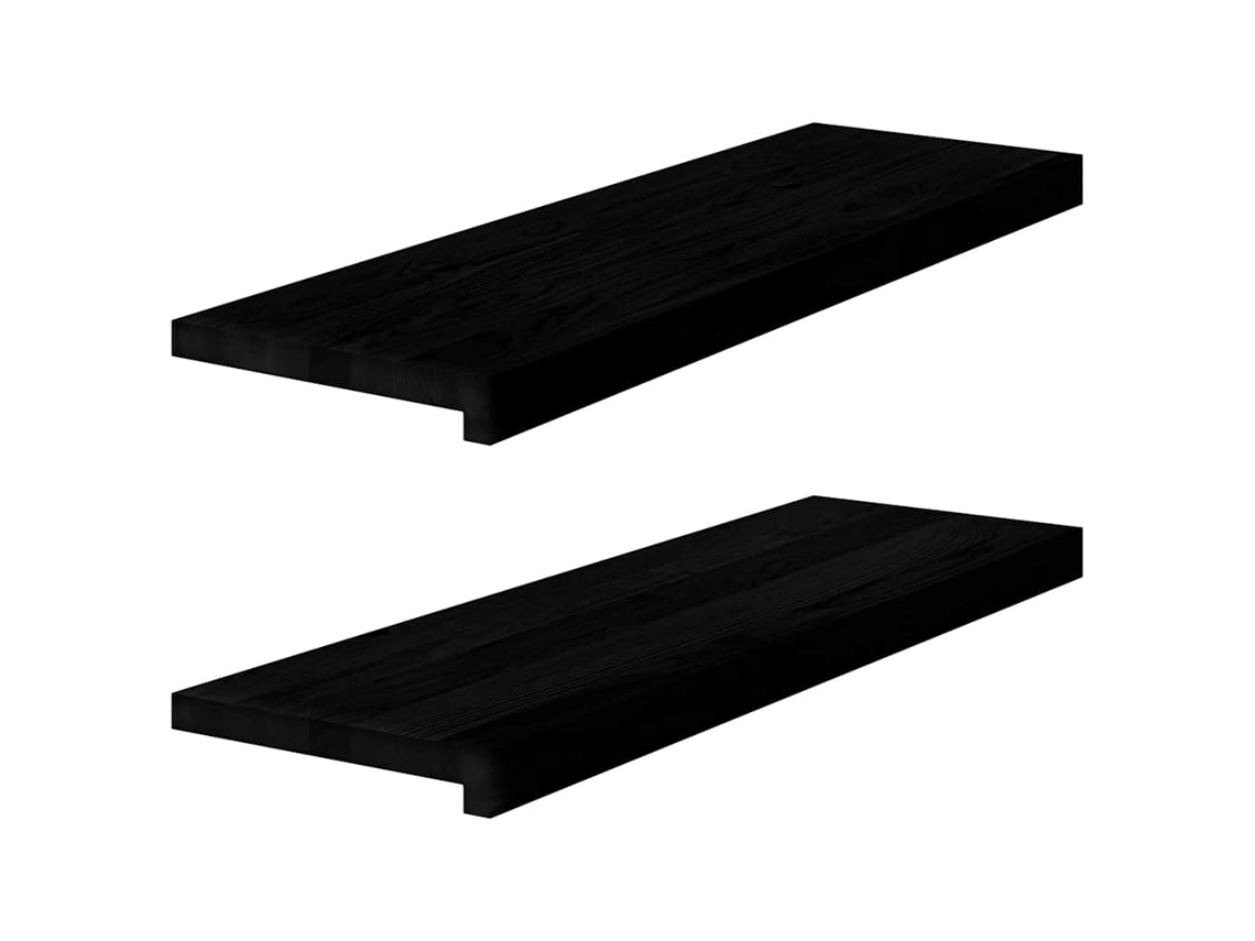 Vidaxl Soleiras Da Janela 2 Pcs 80x30x2 Cm Carvalho Castanho-preto