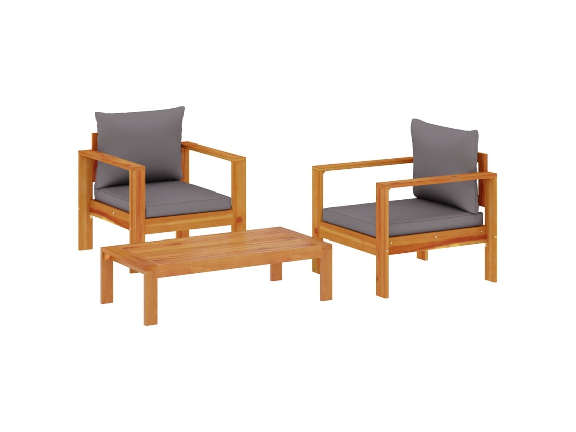 Garden Sofa Set, Garden Sofa Sets Vidaxl Cinzeto Madeira (n/a)