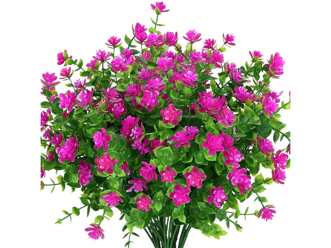 Conjunto de 4 Plantas Artificiais de Buxo, Resistentes Aos Raios Uv, para Uso Interno e Externo. AQUAFORGE