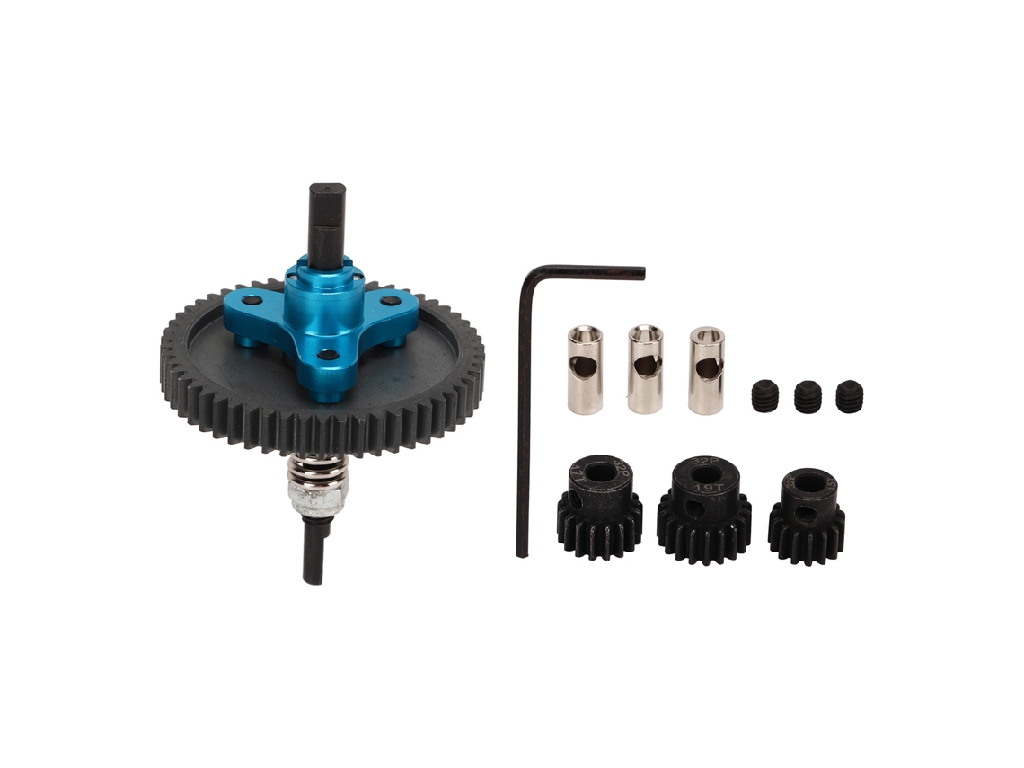 Mali conjunto de Engrenagens Diferenciais Rc 54t com Engrenagens Pinion 15t 17t 19t para Traxxas Slash Azul