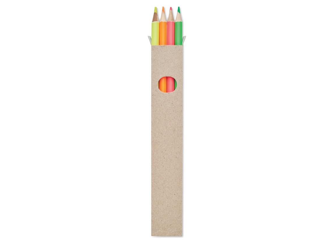 4 Lápices de Colores En Caja MIDOCEAN