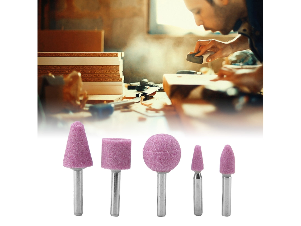 5pcs Kits De Ferramentas Rotativas De Lixamento E Polimento Cabeças De Lixadeira Elétrica Acessórios Set 6mm