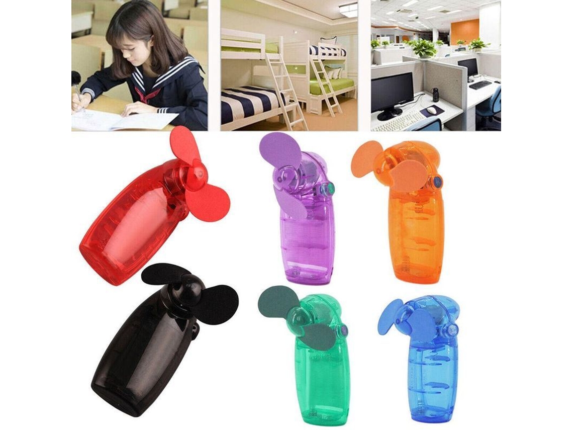 Ventilador Portátil De Bateria Ligeiro Com Lâminas Macias Para Verão Viagens Ndh Claro