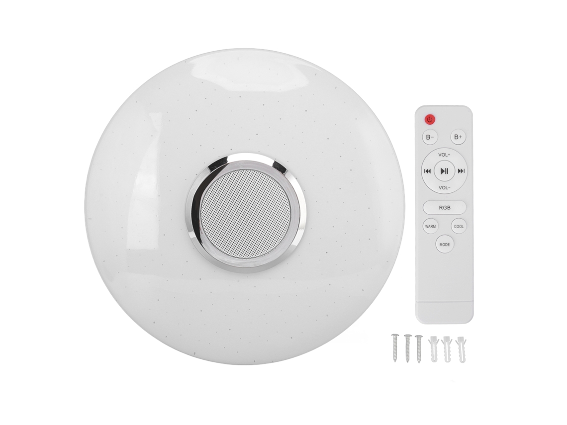 Lâmpada de Teto Led inteligente Bluetooth ultra fina ajustável de cor circular para quarto 100 240v | S/MARCA