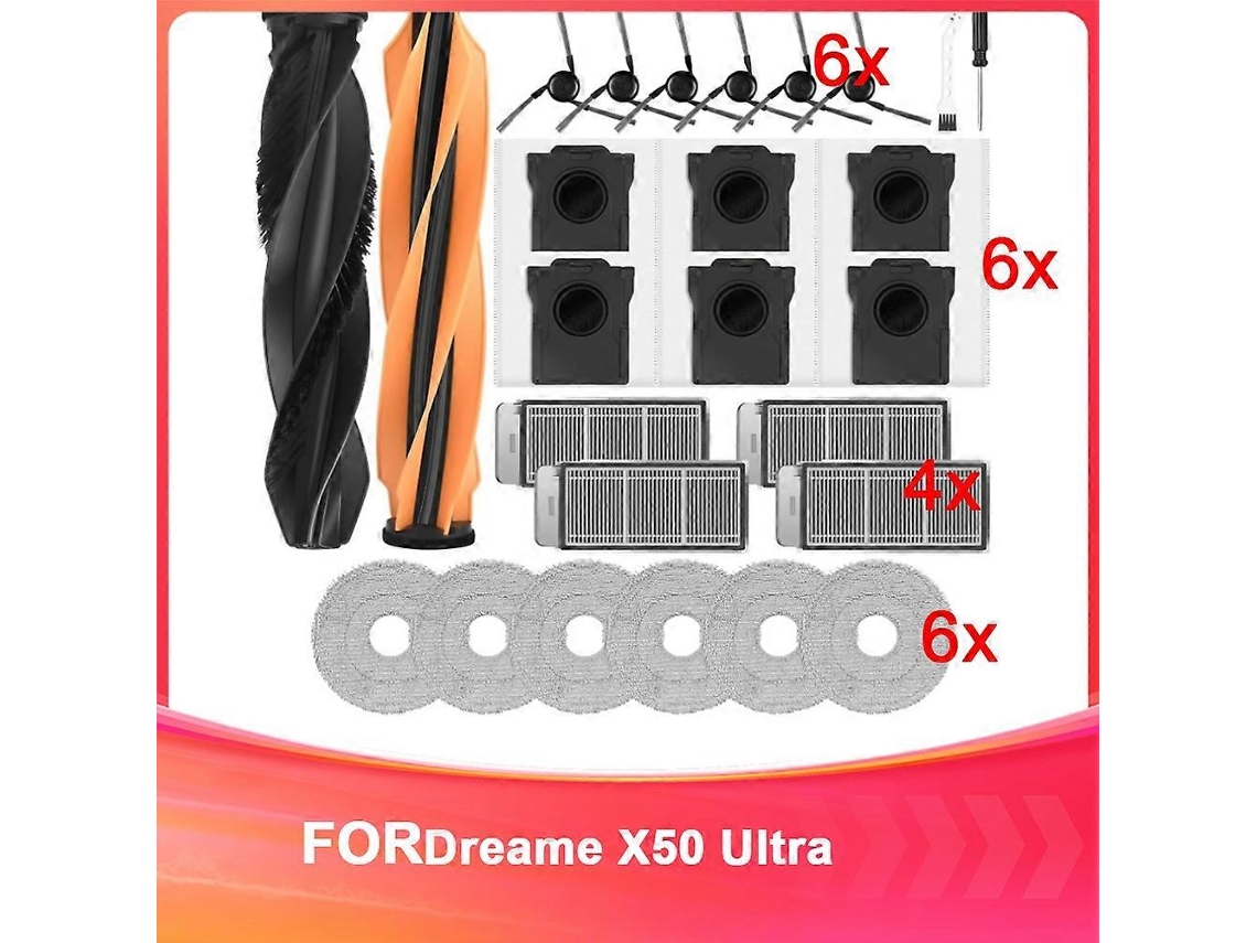 Accessory Set For X50 Ultra Complete Robot Vacuum Cleaner, Main Brushes,filters,dust Bags,mop Pads