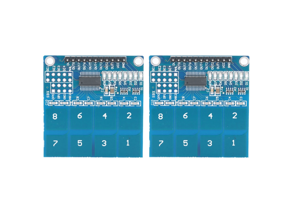 2pcs Módulo Sensor Tático Capacitivo Ttp226 8 Canais S/MARCA