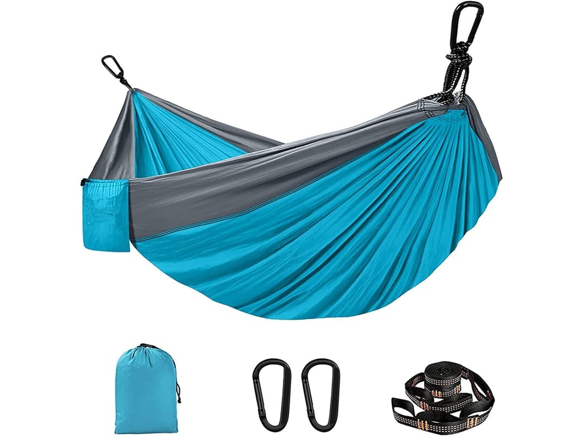 Hammock 270x140cm Para Camping Jardim, Com Sacola Portátil, Capacidade Máxima 300kg