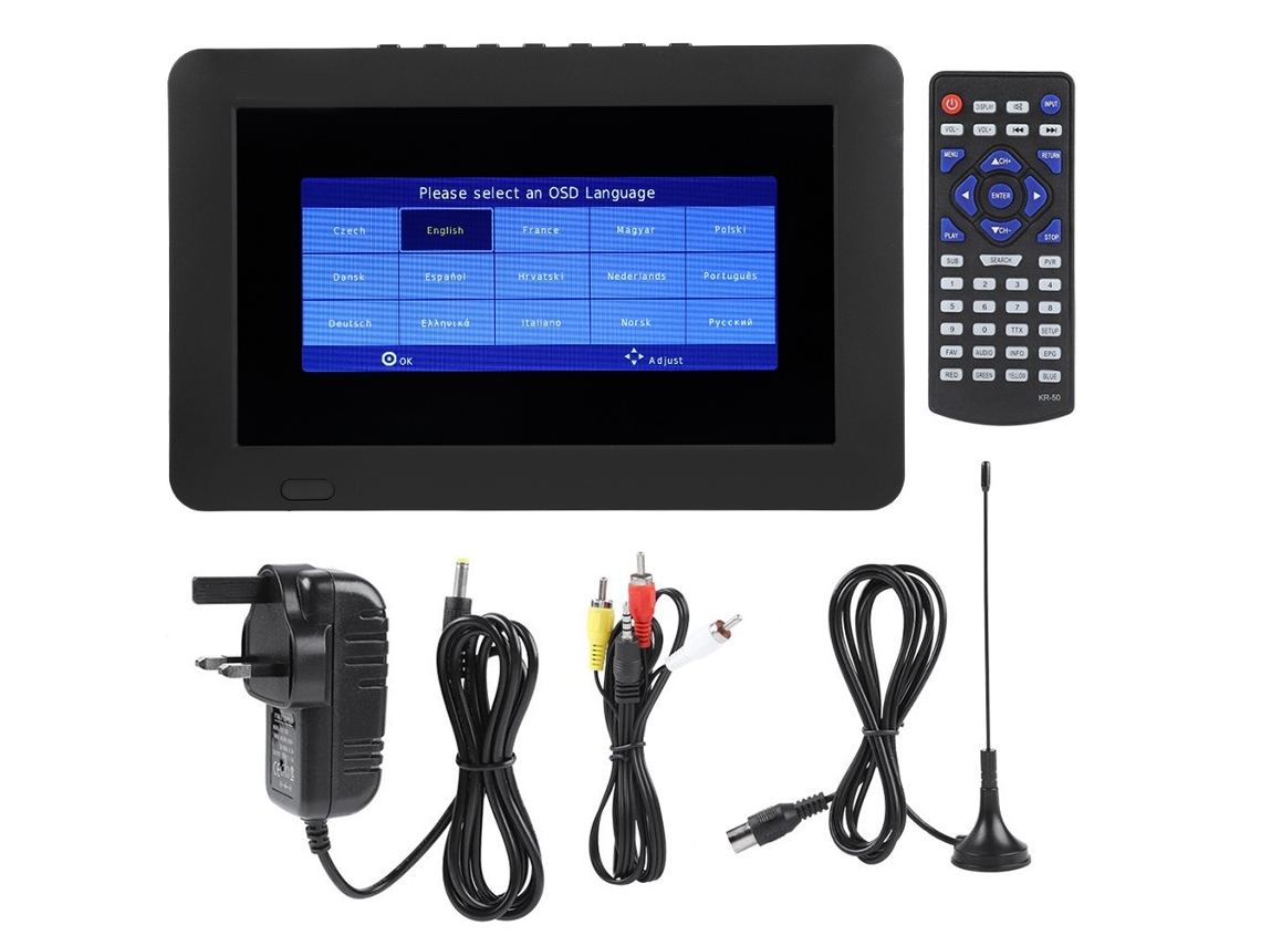 Televisor Móvel Tela Tft Led Dvb T2