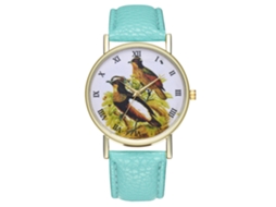 Reloj Analógico De Cuarzo Para Mujer Y Hombre Con Correa De Pu Color Menta