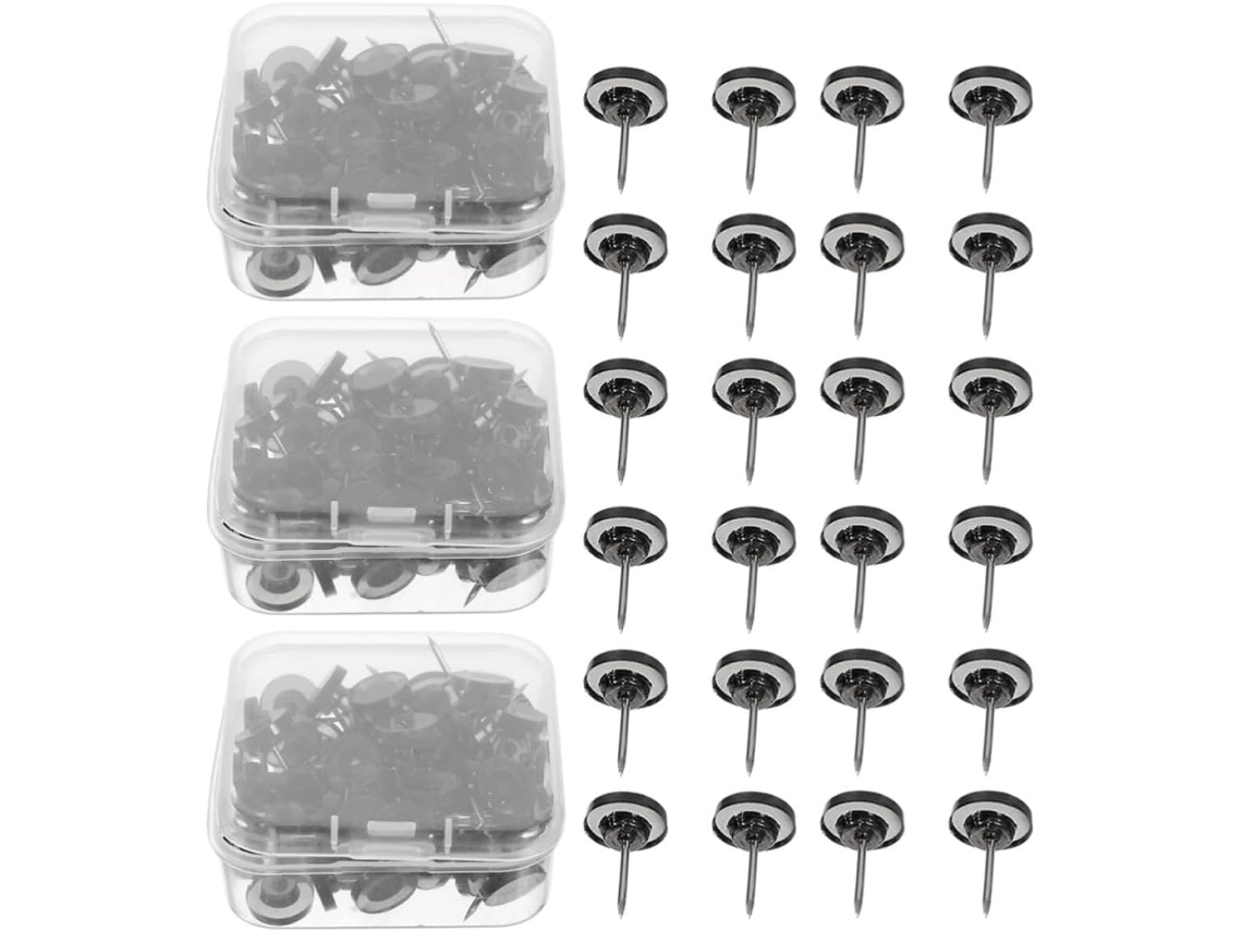Tachinhas de plástico preto Veemoon para fotos, multifuncionais, para mesa e casa, 3 caixas com 50 unidades cada.