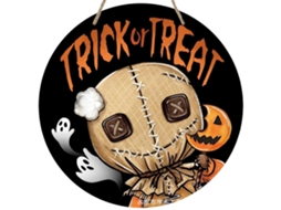 Laxiscreed Placa De Boas-vindas De Halloween Em Madeira Para Porta E Parede, Decoração Festiva E Artesanal