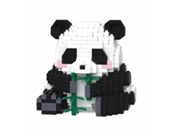 Mali brinquedo de Blocos Pequenos Animal Estilo Comendo Bambu Conjunto de Construção 3d Diy para Crianças e Adultos