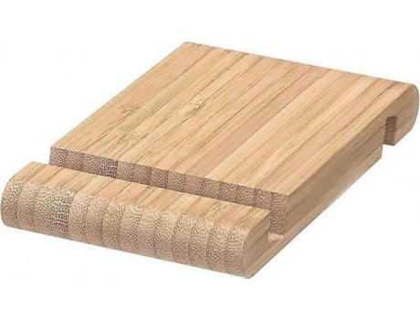 Suporte De Bambu Para Celular Com Dois Compartimentos, Cor De Madeira, Base Para Celular, Suporte Criativo De Bambu Para Celular -gsl