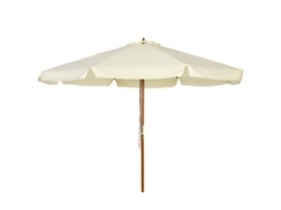 Ombrellone in legno Ø325x250 cm, sistema di carrucole, ventilato, bambù, ZENCORE SERVICES