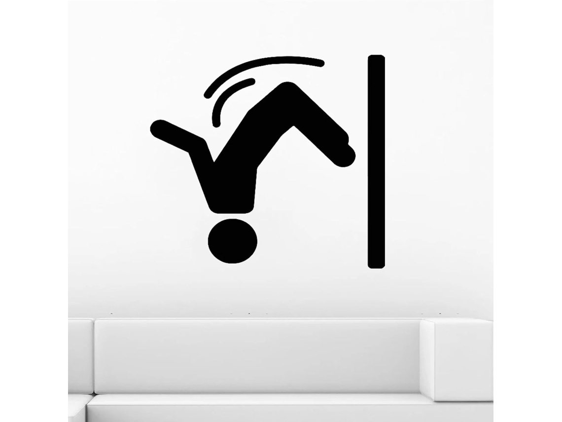 Adesivos Muraux De Dessin Animé Sautant, Decoração Esportiva Para Salão, Adesivos Em Vinil Para Quarto De Criança, Adesivos Muraux Parkour Amovibles