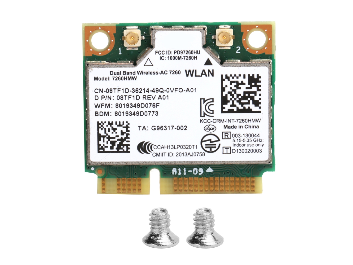 Mini PCIe Dual Band Wifi Placa Bluetooth 4.0 Módulo de Rede Compatível com Intel 7260 AC Dell 7260HMW