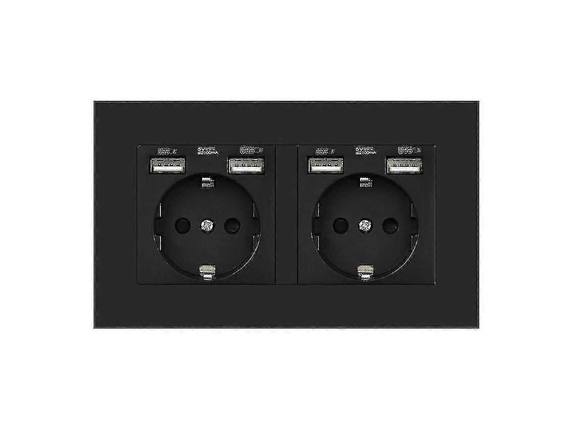 Régua De Tomadas De Parede Dupla Com Saída Usb Compatível Com Painel De Pc Olysi Shop