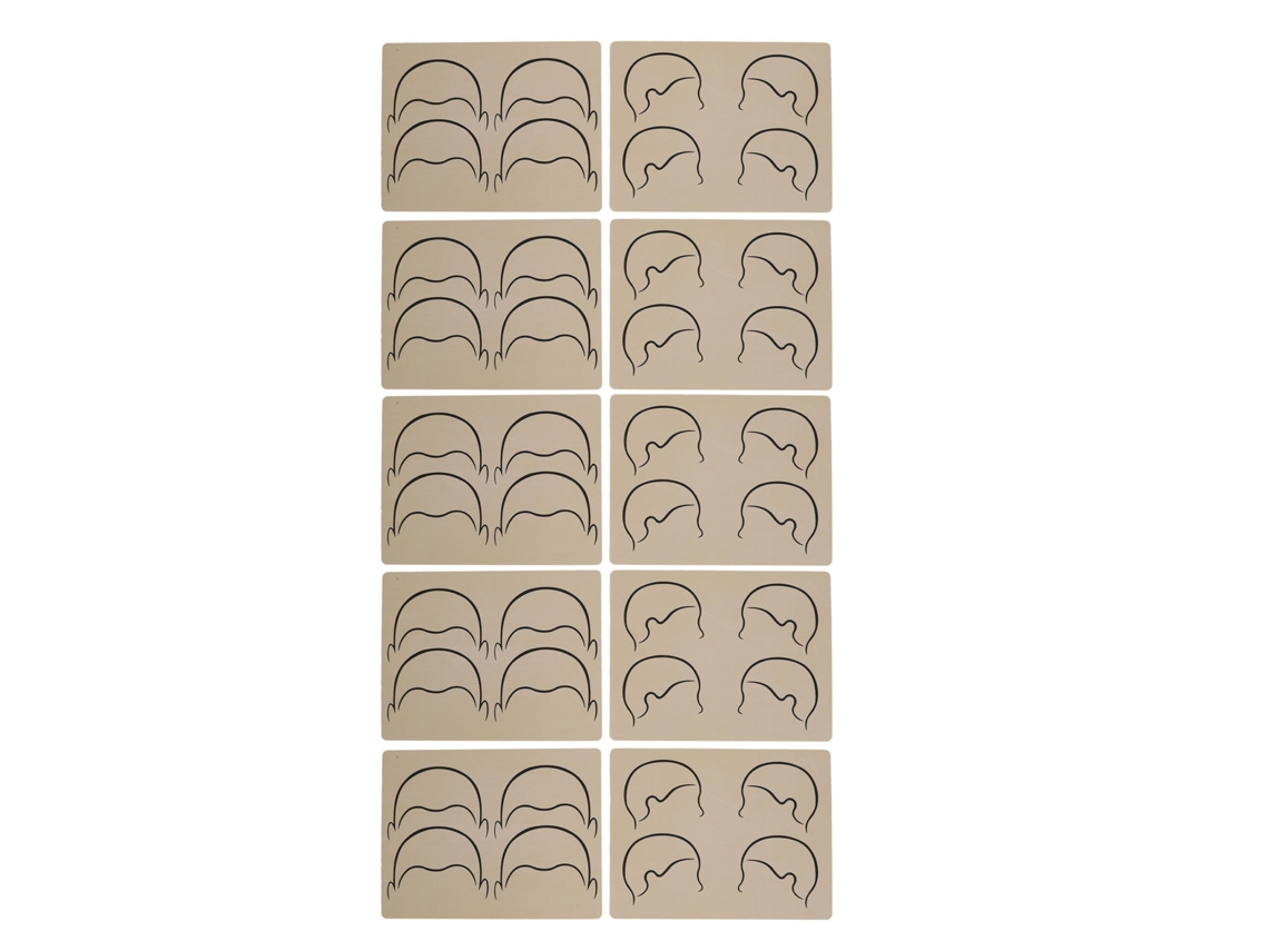 10pcs Pele Prática De Tatouagem De Couro Cabeludo Sem Tinta Duas Faces Para Micropigmentação De Couro Cabeludo